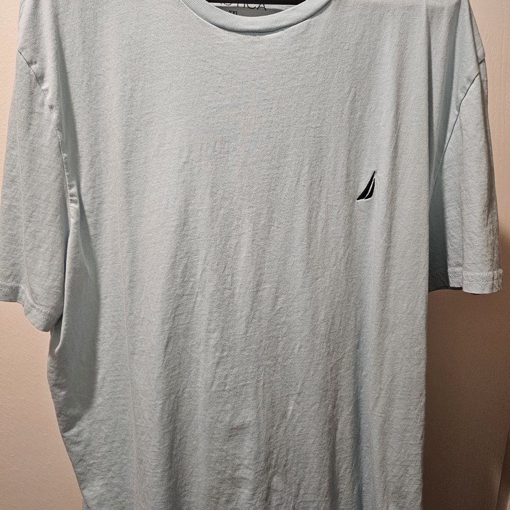 Nautica Soft Baby Blue Short Sleeve XXL Tee